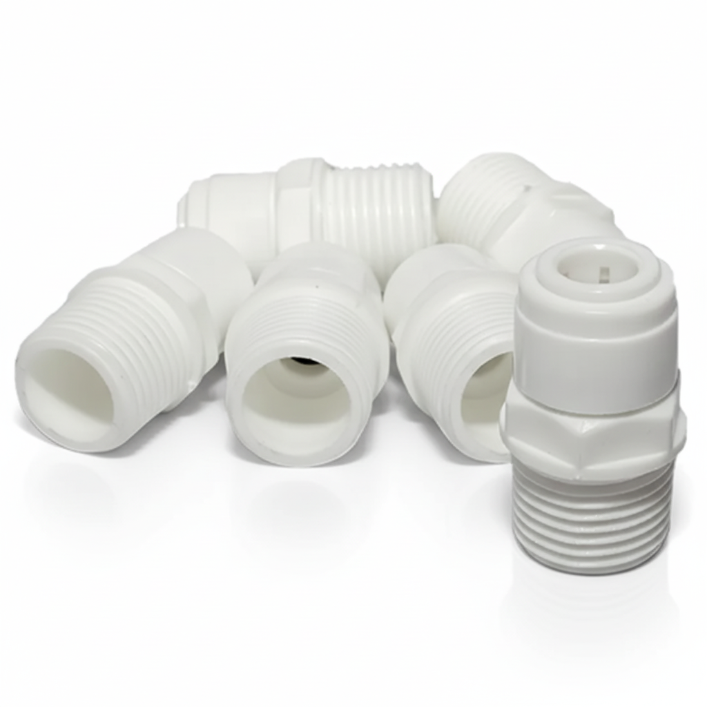 conectores y codos rapidos blancos para-filtros de agua y manguera