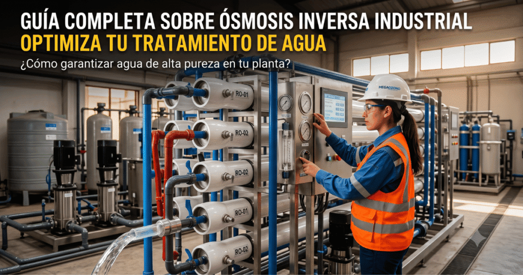 Sistema de ósmosis inversa industrial para tratamiento de agua MegaOzono